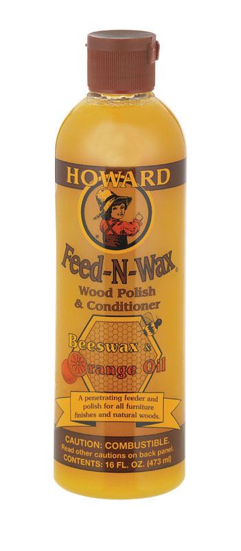 Howard Feed-N-Wax Oil-Based Wood Polish & Conditioner Clear 16 oz.  #VSHE1055193, FW0016